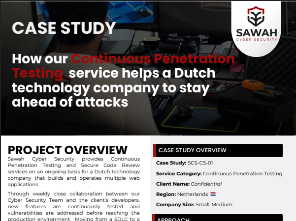 How Our Continuous Penetration Testing Service Helps a Dutch Technology Company Stay Ahead of Attacks