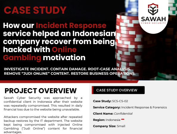 How Our Incident Response Service Helped an Indonesian Company Recover from an Online Gambling-Motivated Hack